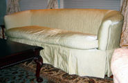 Kidney Sofa with Tailored Skirt
