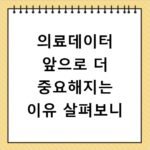 의료데이터 앞으로 더 중요해지는 이유 살펴보니