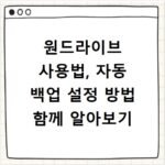 원드라이브 사용법, 자동 백업 설정 방법 함께 알아보기